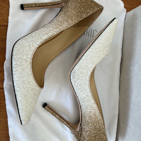JIMMY CHOO, 9½ Romy 100 Glitter Heels (Wedding,Party, Prom) - Picture 6 of 6